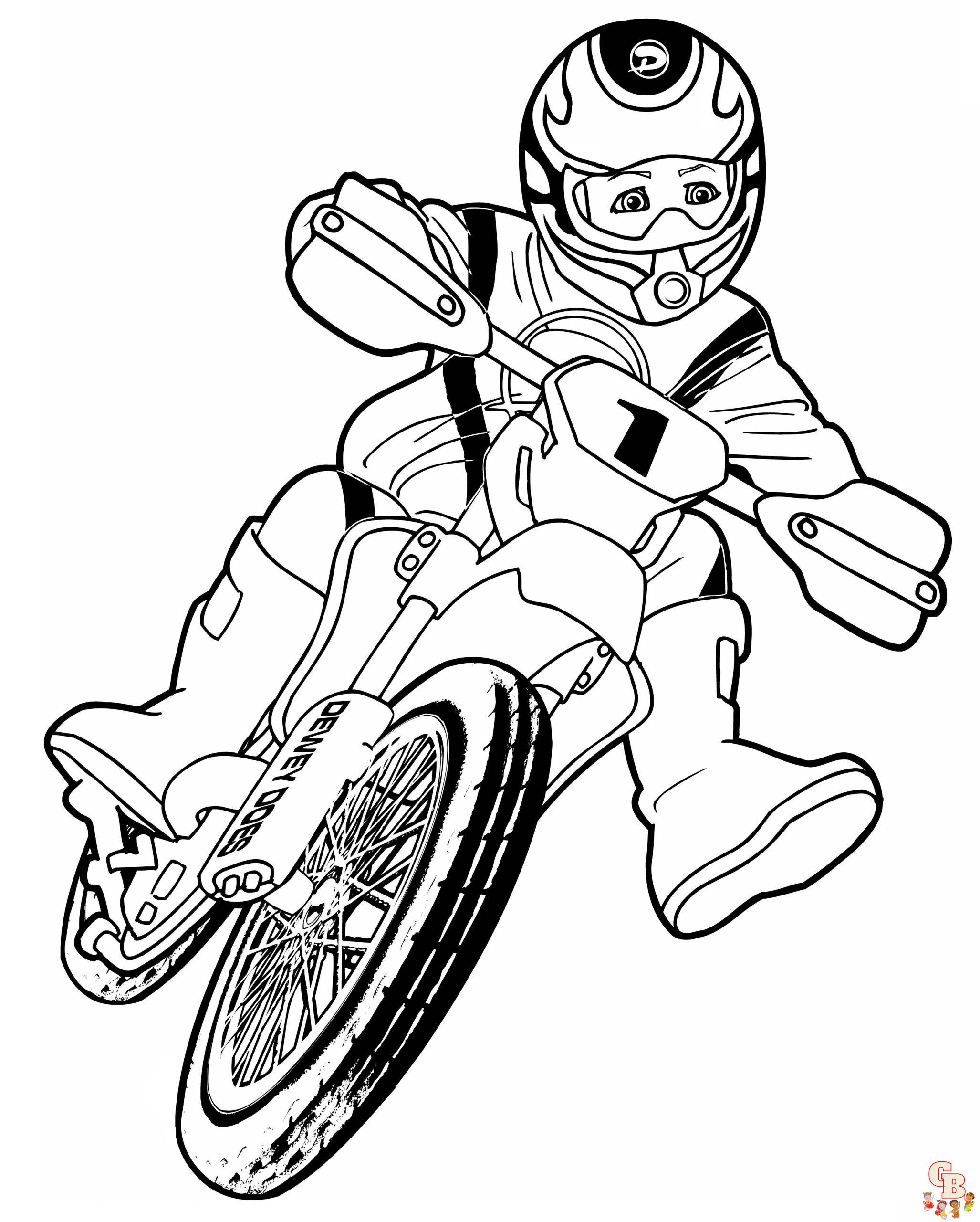 Coloriage Motocross