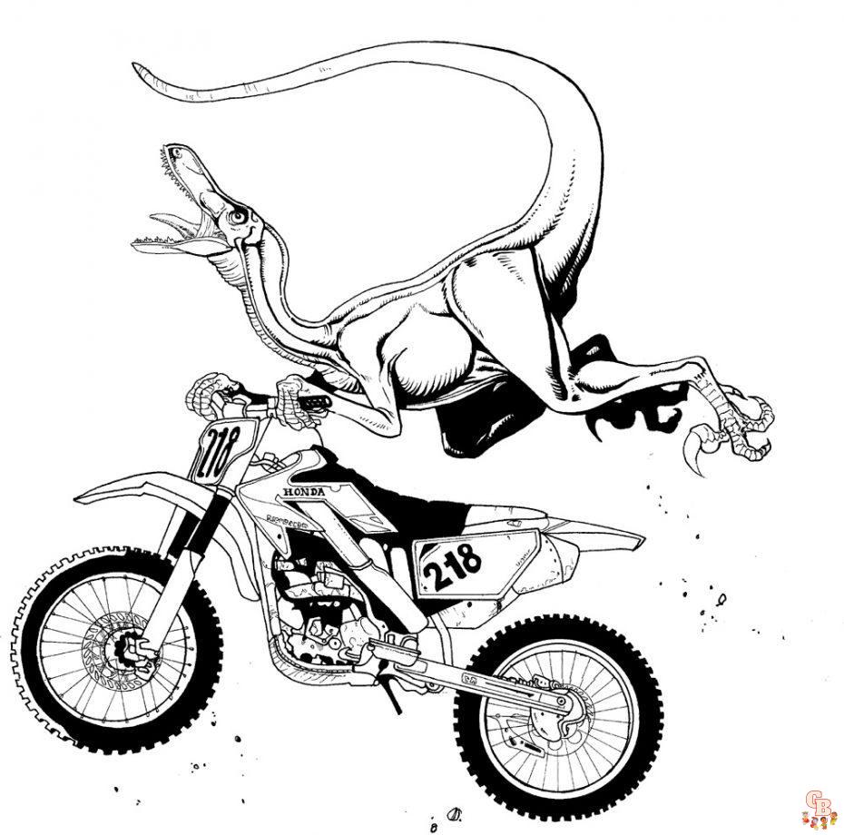 Coloriage Motocross