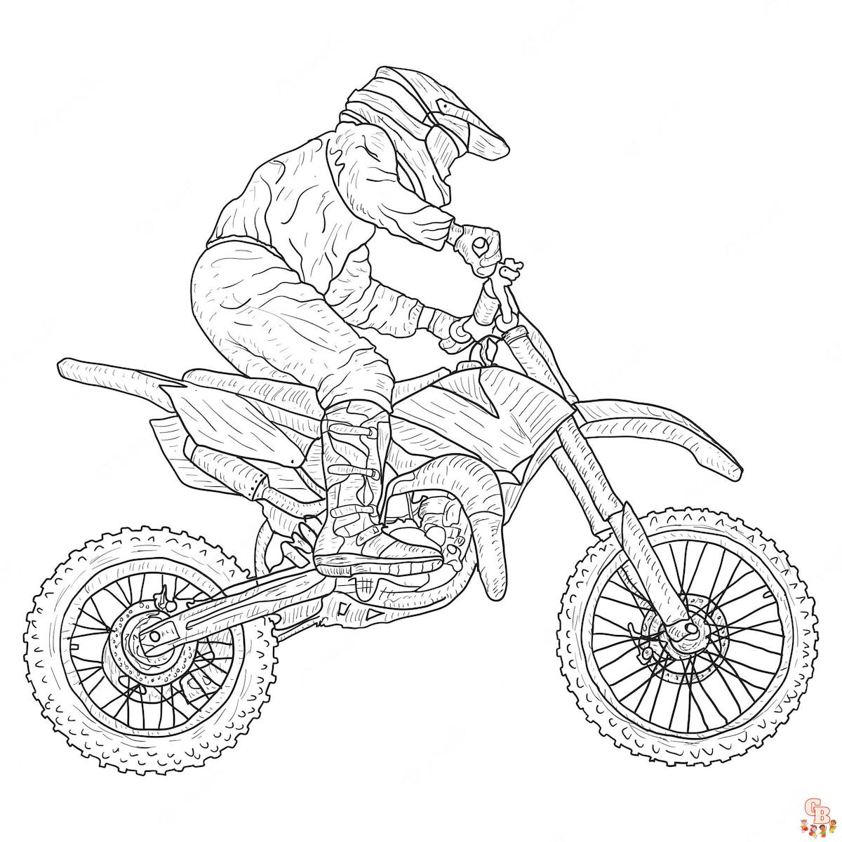 Coloriage Motocross