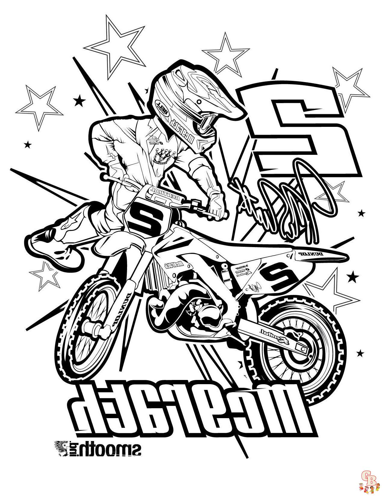 Coloriage Motocross