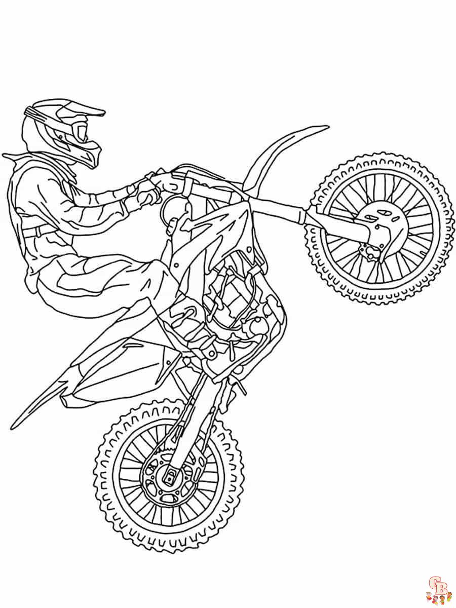 Coloriage Motocross