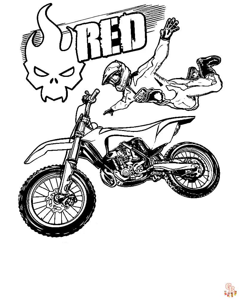 Coloriage Motocross