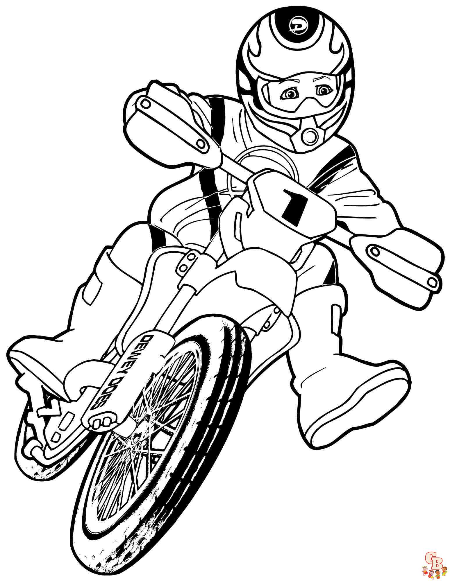 Coloriage Motocross