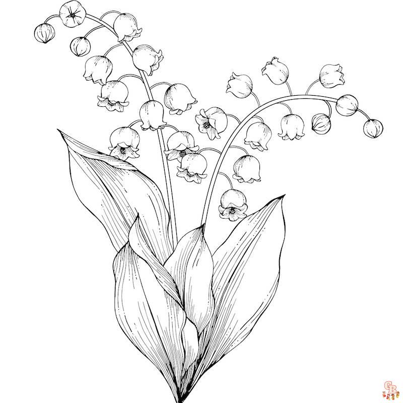 Coloriage Muguet er Mai