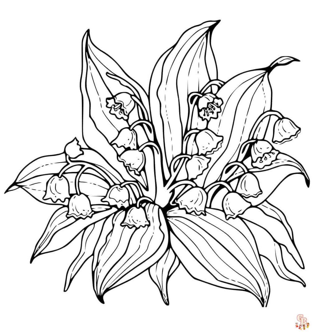 Coloriage Muguet er Mai