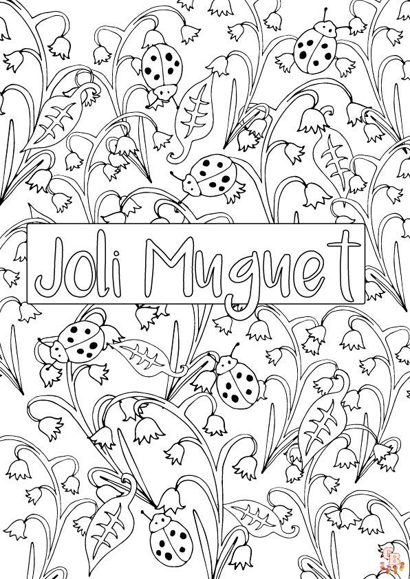 Coloriage Muguet er Mai