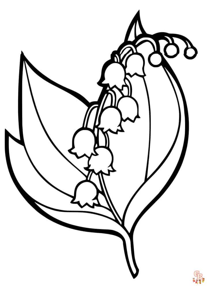 Coloriage Muguet er Mai