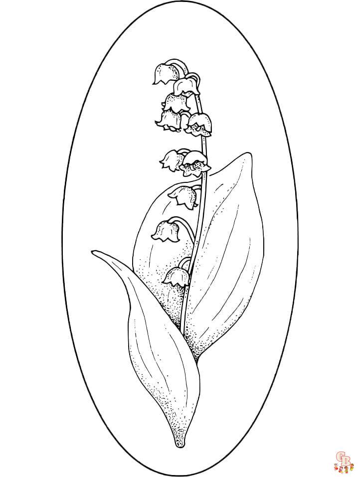 Coloriage Muguet er Mai