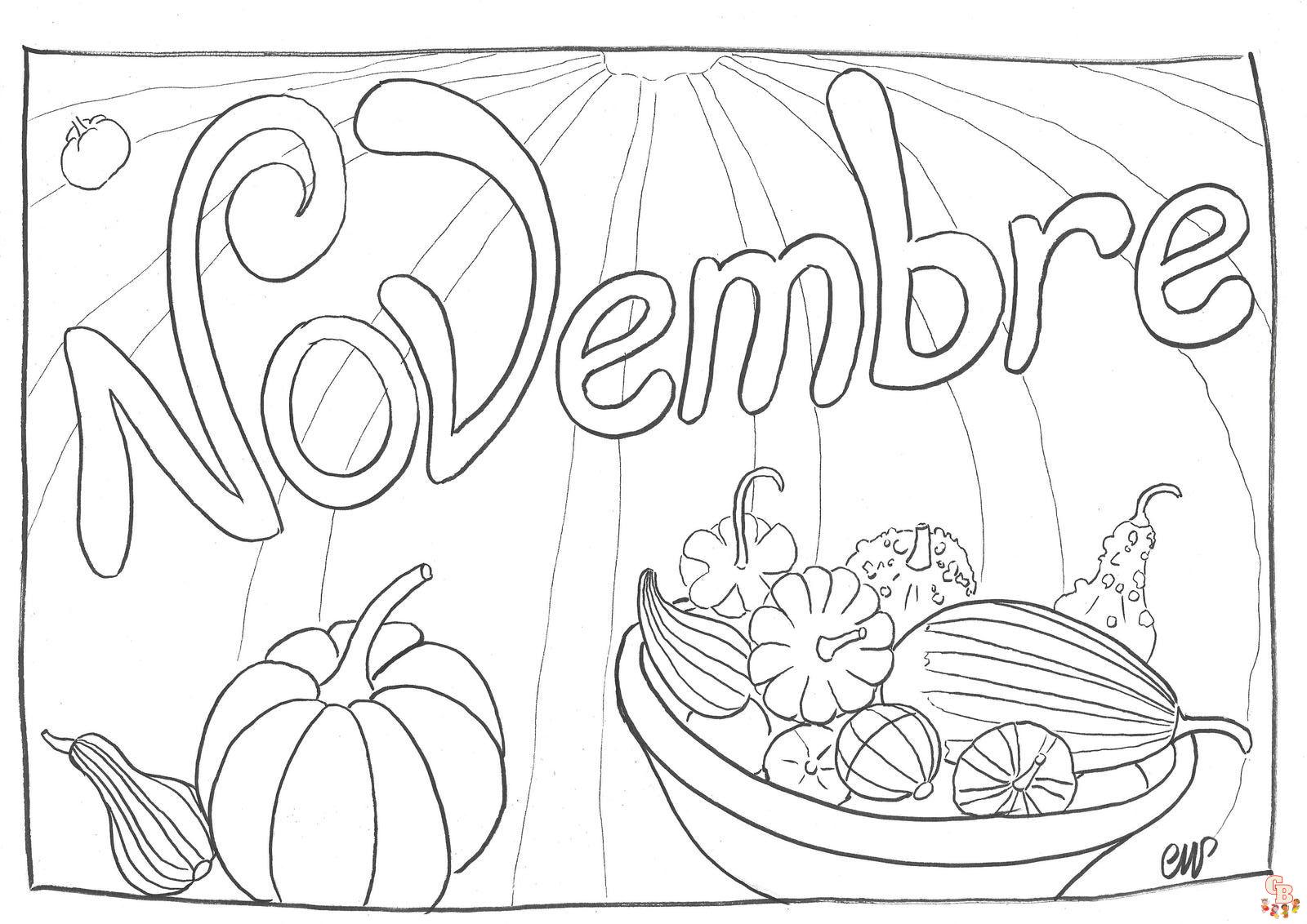 Coloriage Novembre