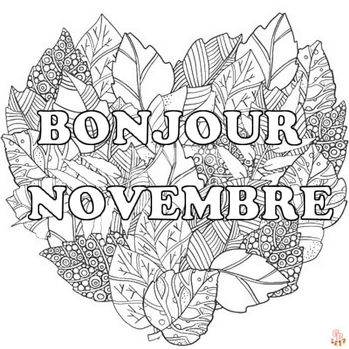 Coloriage Novembre