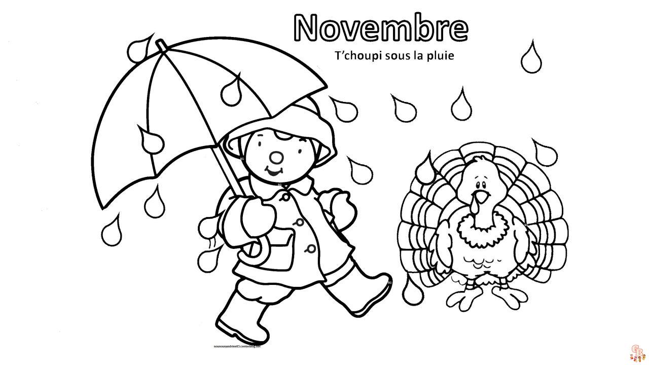 Coloriage Novembre