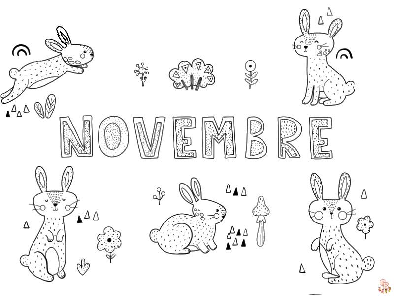 Coloriage Novembre