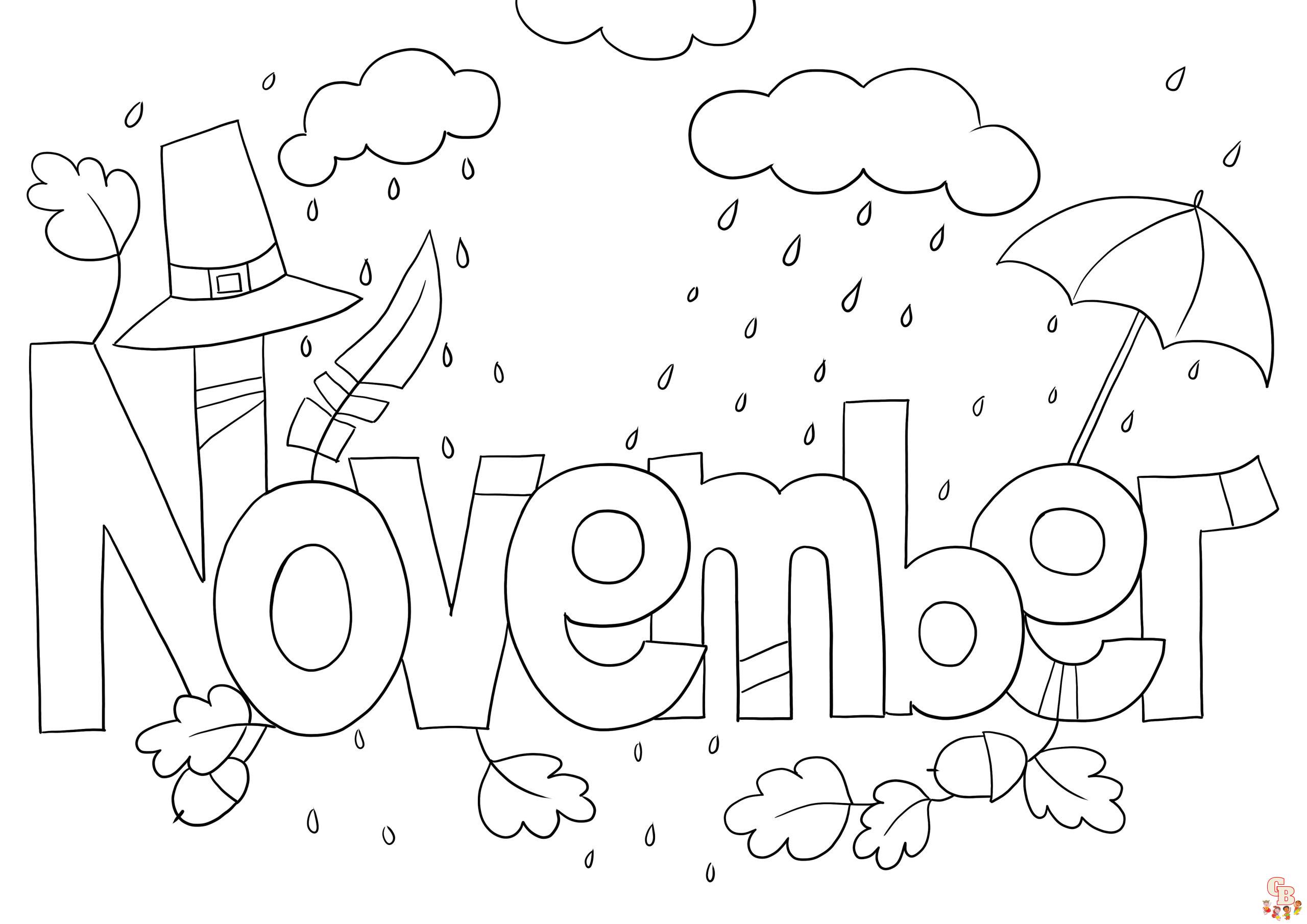 Coloriage Novembre