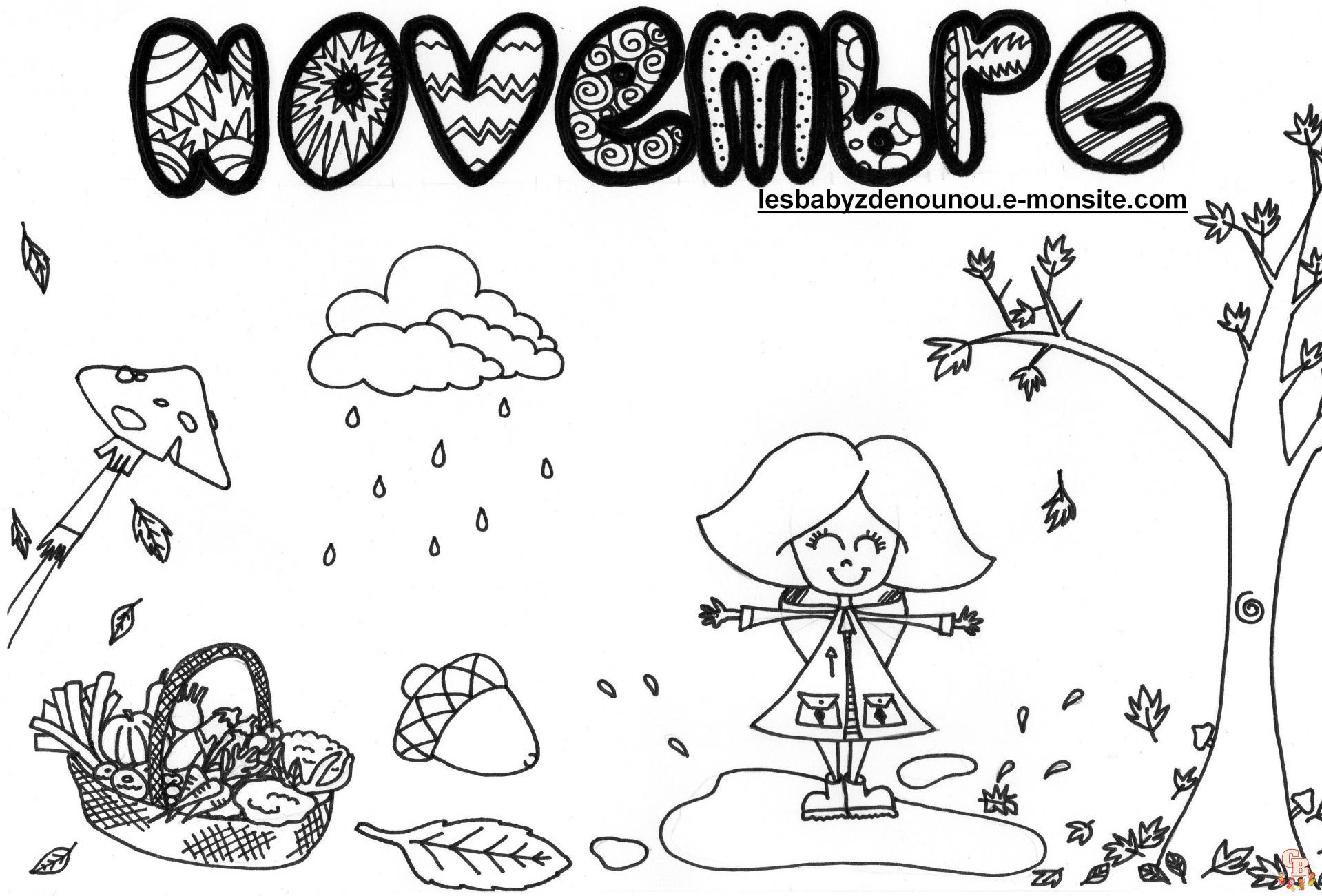 Coloriage Novembre