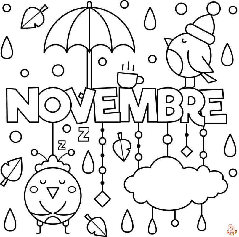 Coloriage Novembre