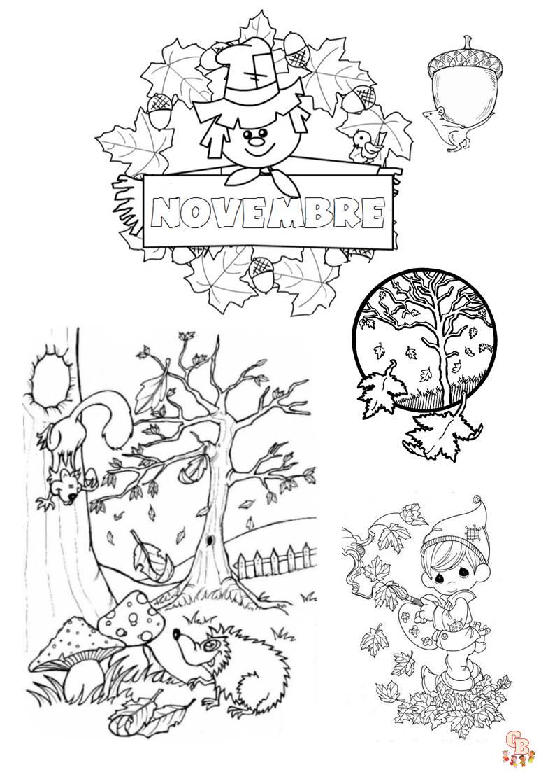 Coloriage Novembre