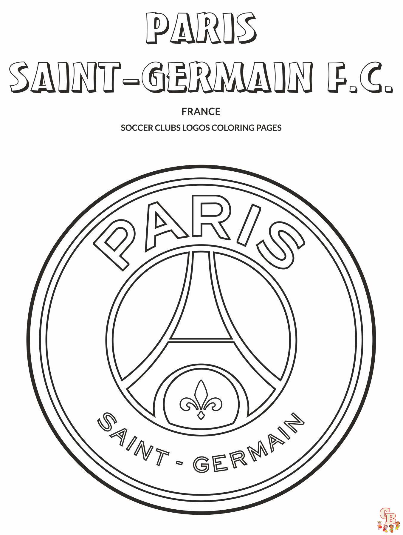 Coloriage PSG Paris Saint Germain