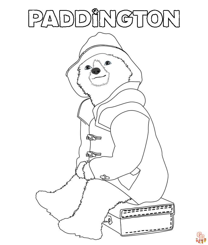 Coloriage Paddington en bus