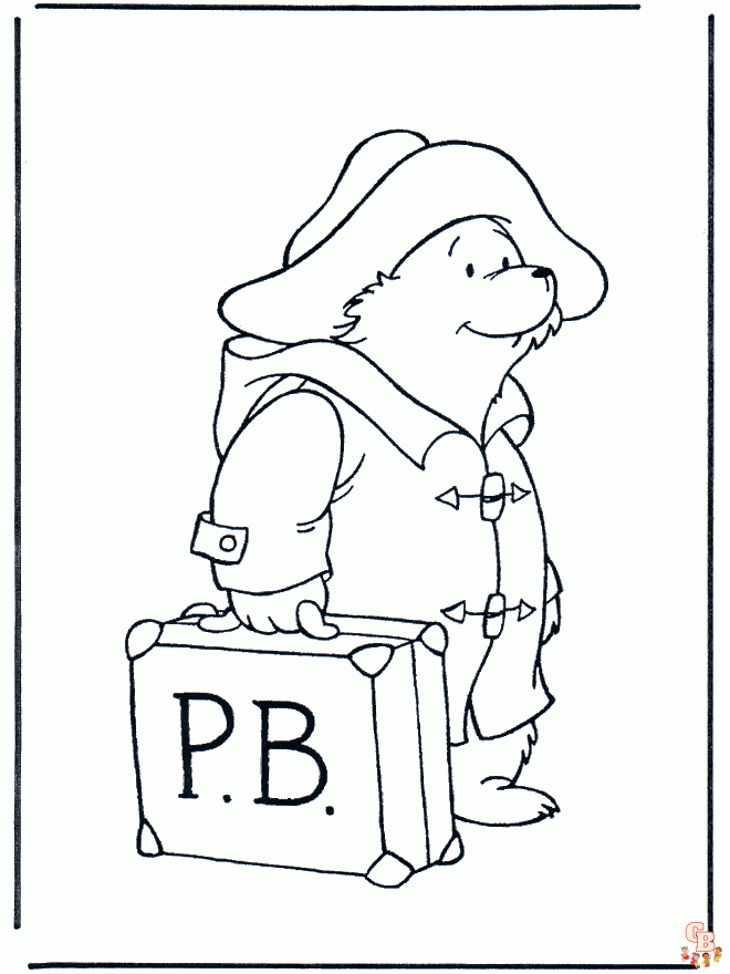 Coloriage Paddington en bus