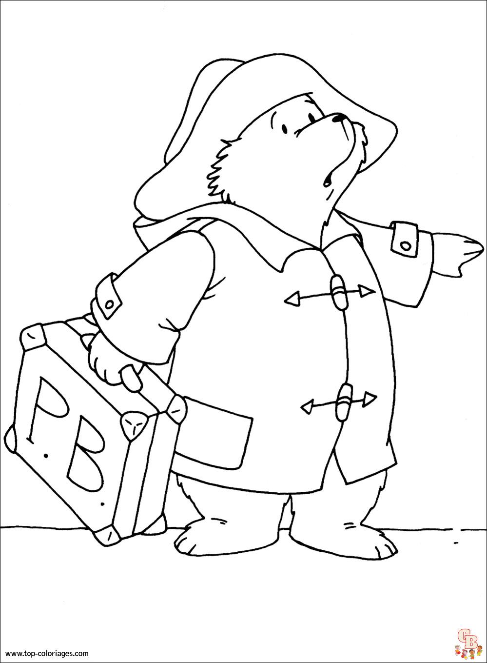 Coloriage Paddington en bus