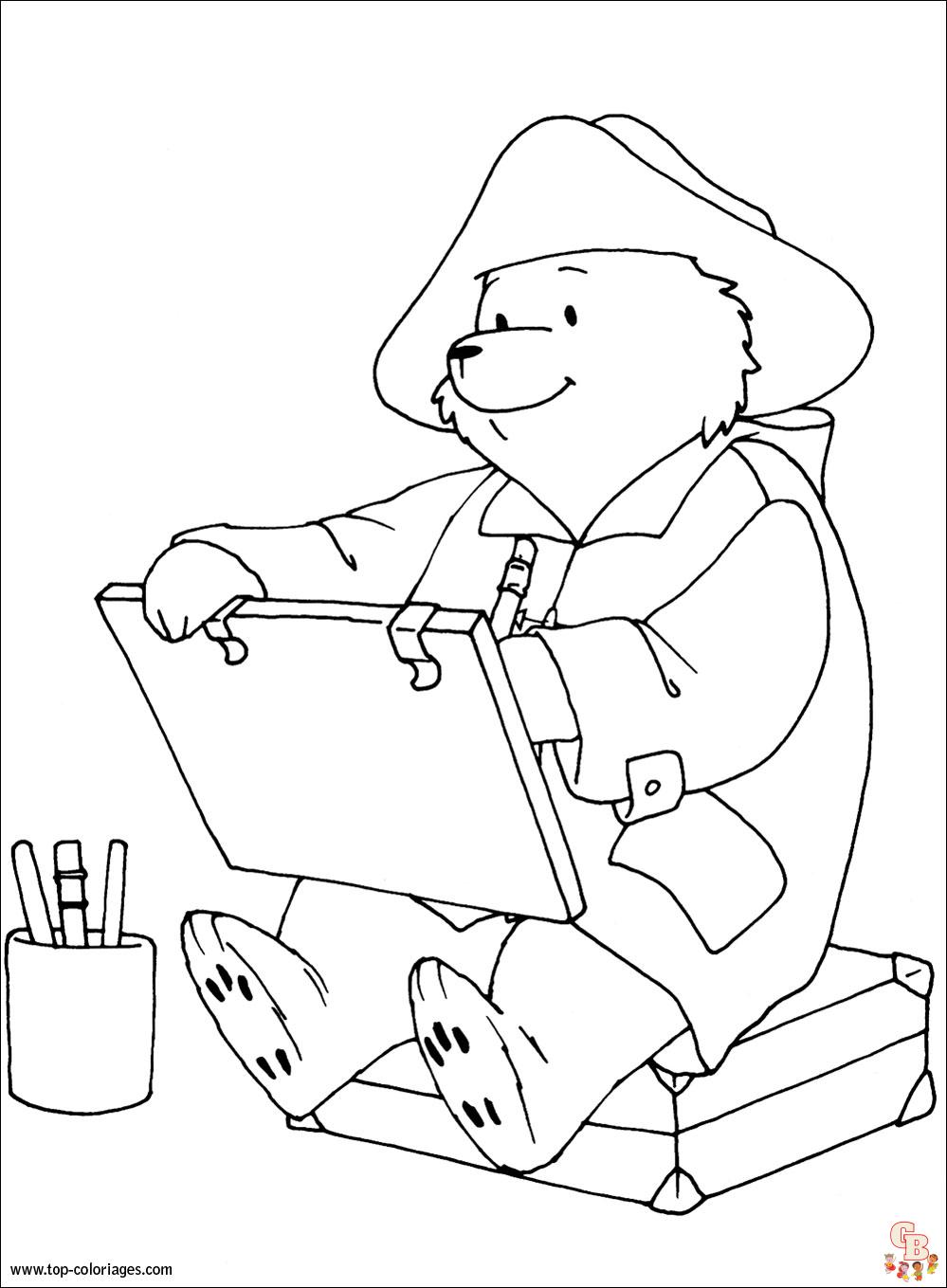 Coloriage Paddington en bus