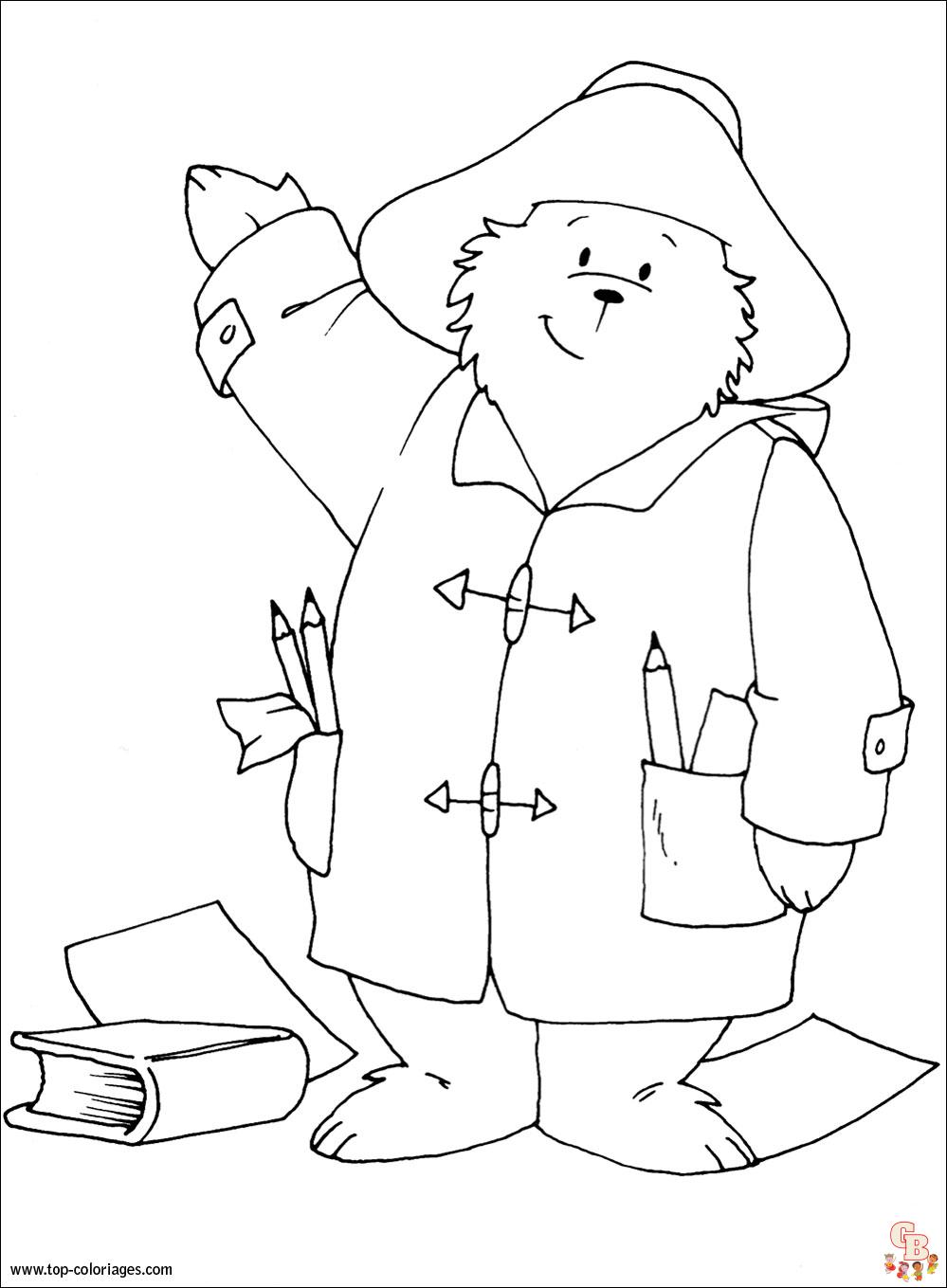 Coloriage Paddington en bus