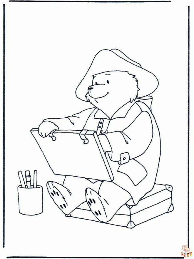 Coloriage Paddington en bus