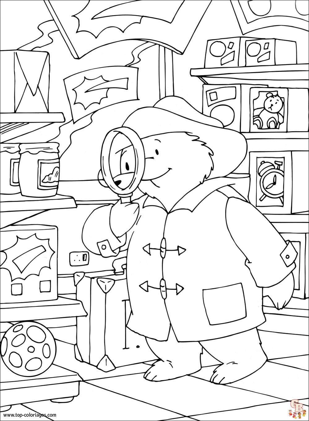 Coloriage Paddington en bus