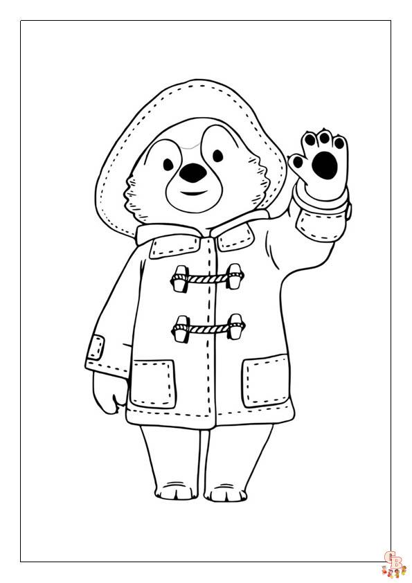 Coloriage Paddington en bus