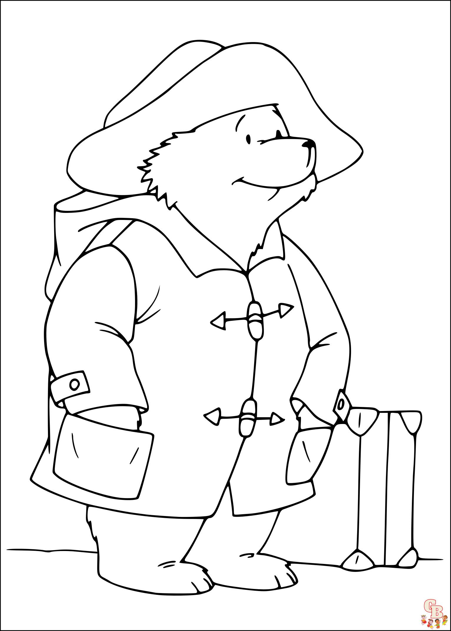 Coloriage Paddington en bus