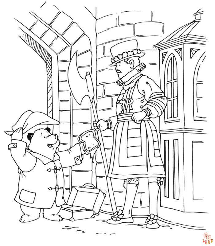 Coloriage Paddington en bus