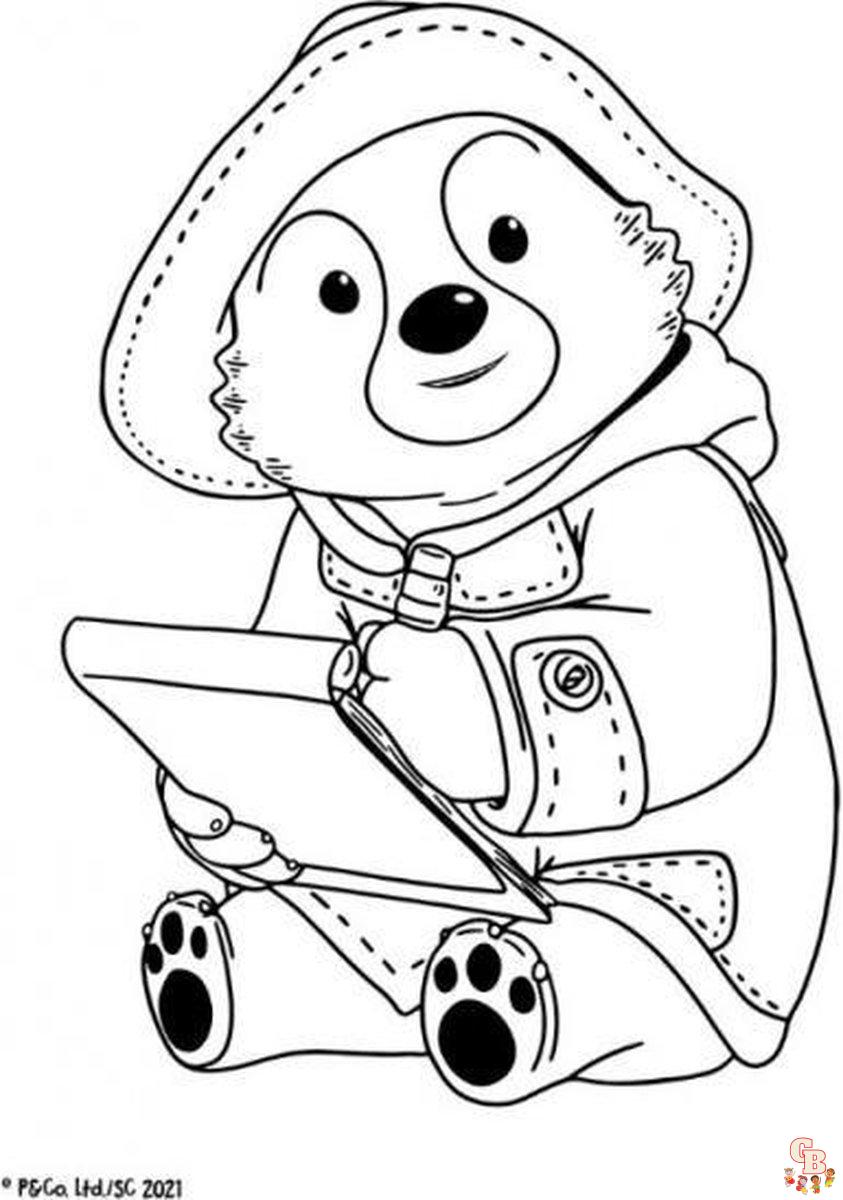 Coloriage Paddington en bus