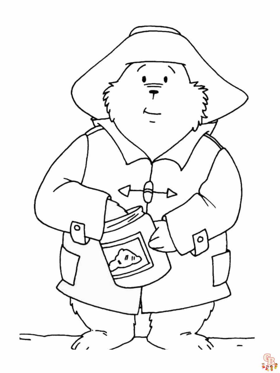 Coloriage Paddington en bus