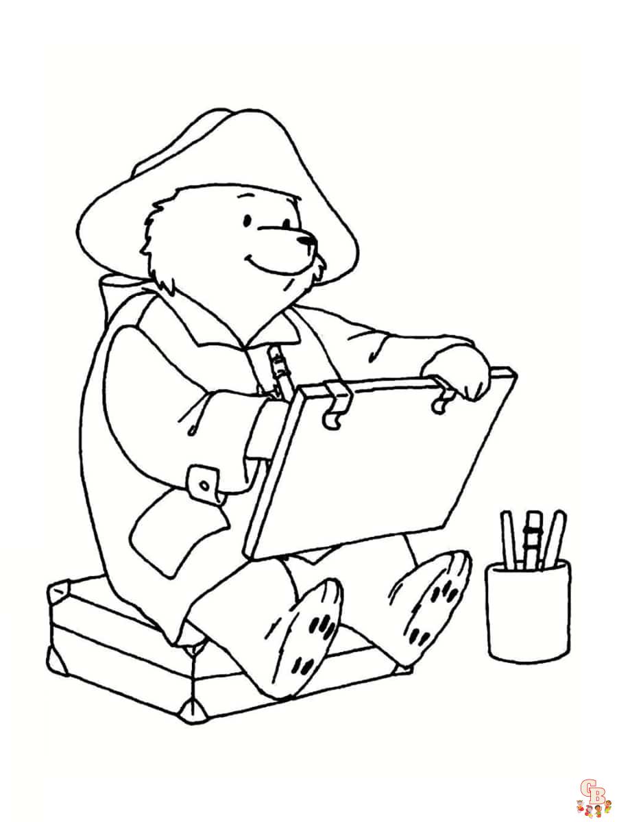 Coloriage Paddington en bus