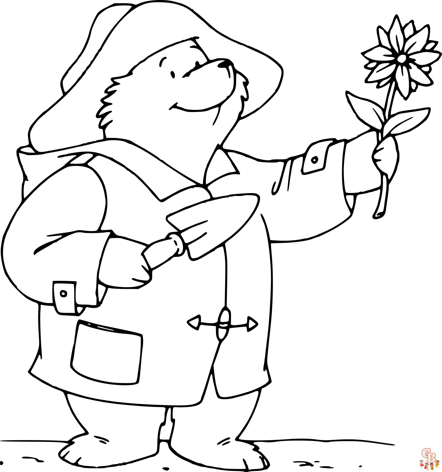 Coloriage Paddington en bus