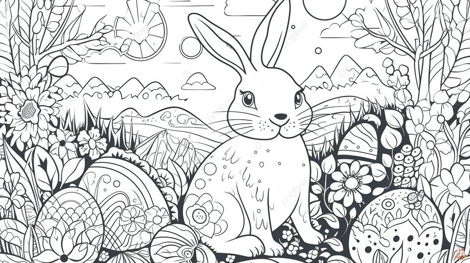 Coloriage Paques Adulte