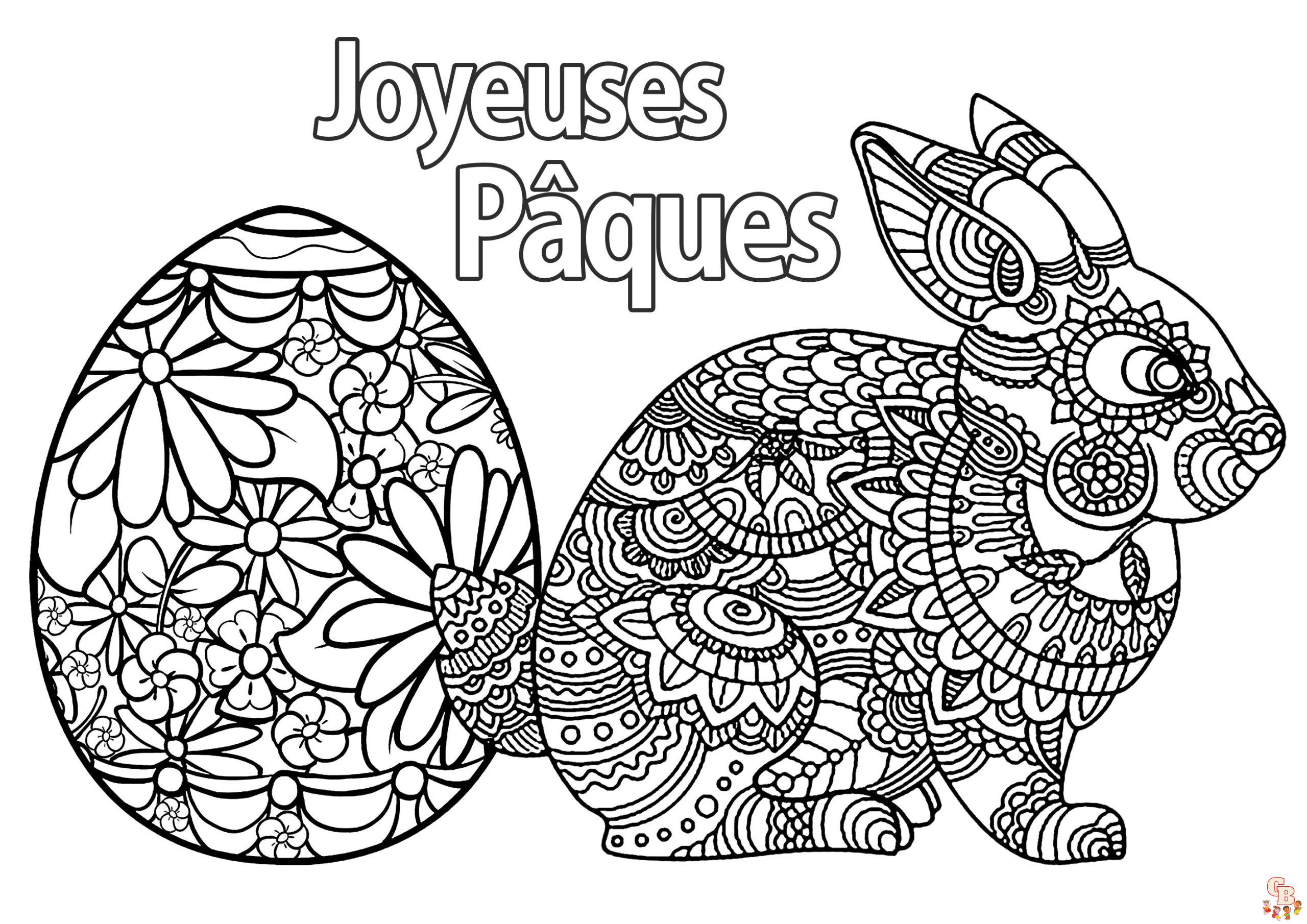 Coloriage Paques Adulte