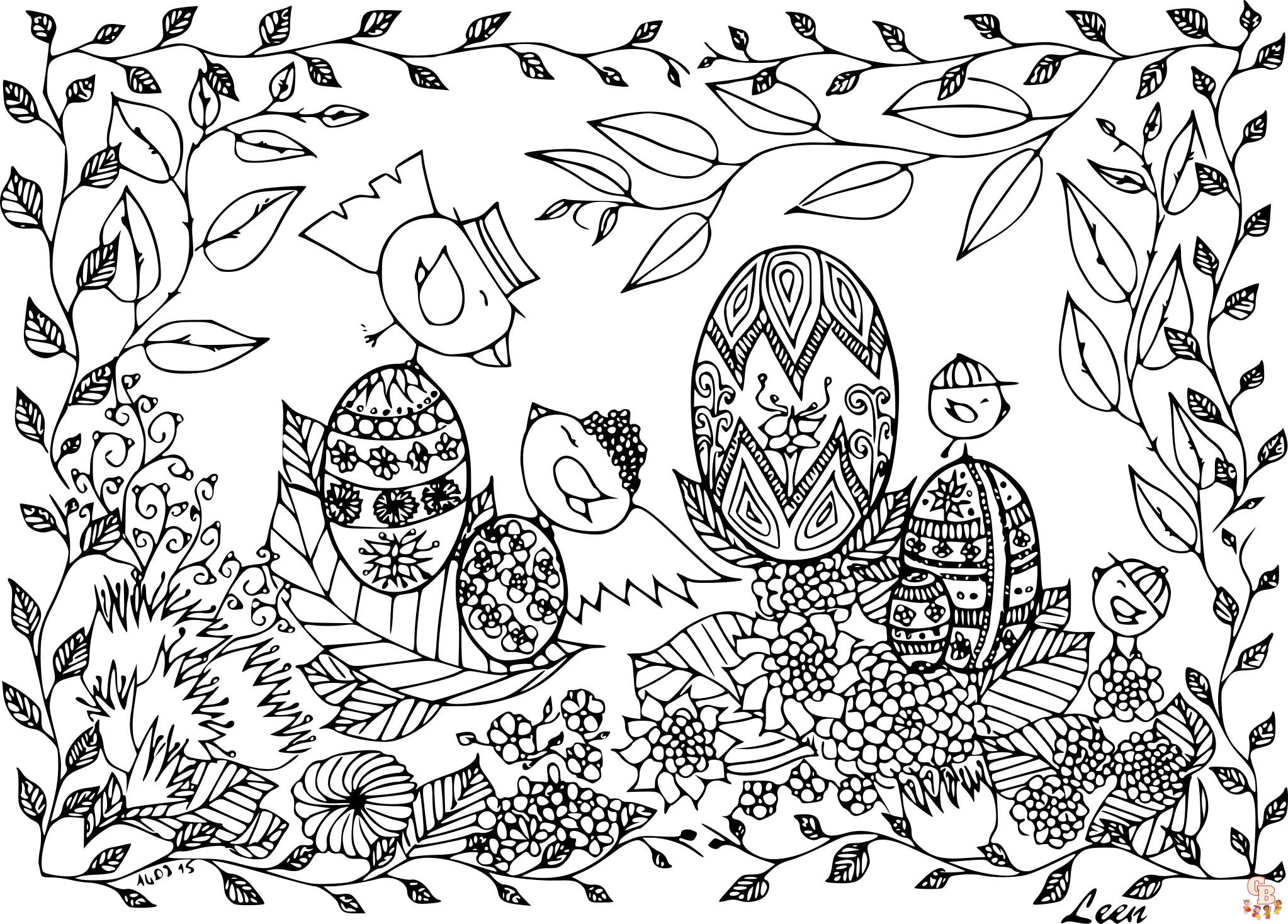 Coloriage Paques Adulte