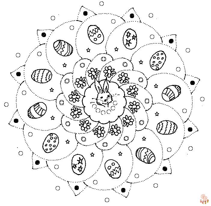 Coloriage Paques Mandala