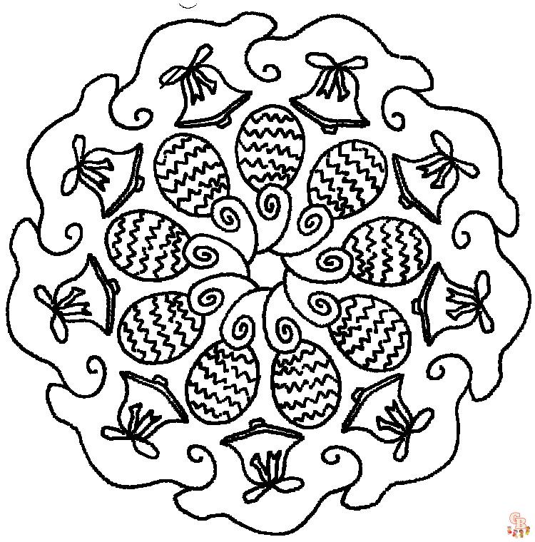 Coloriage Paques Mandala