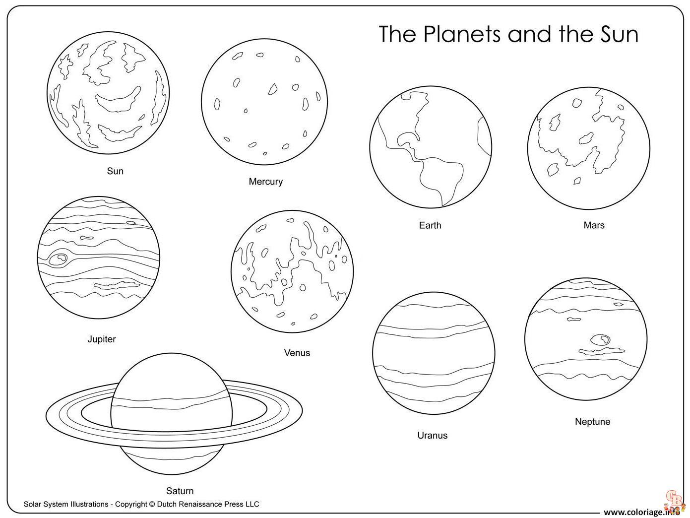 Coloriage Planetes