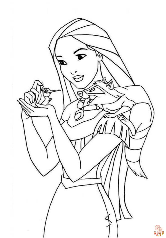 Coloriage Pocahontas