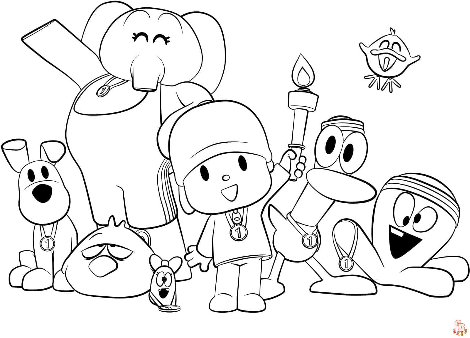 Coloriage Pocoyo