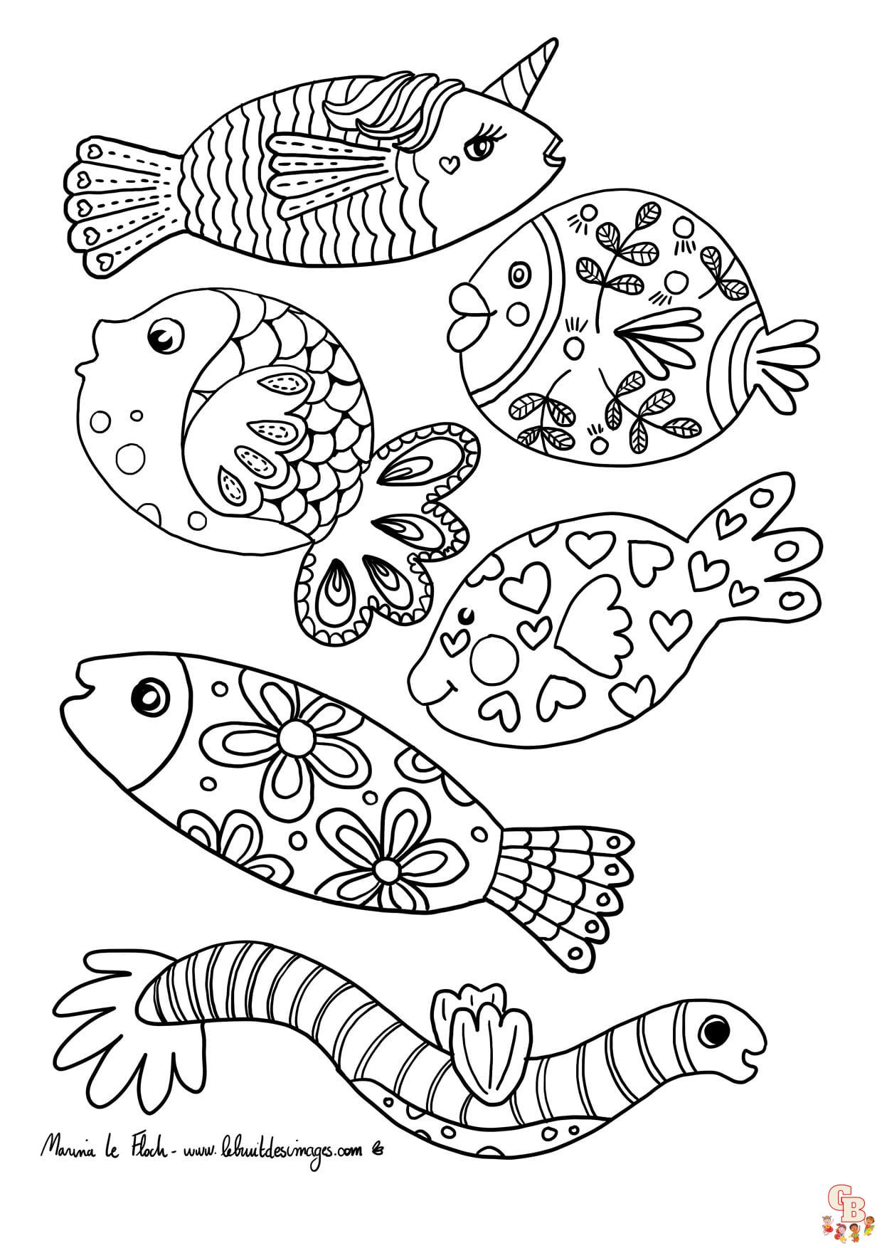 Coloriage Poisson Davril