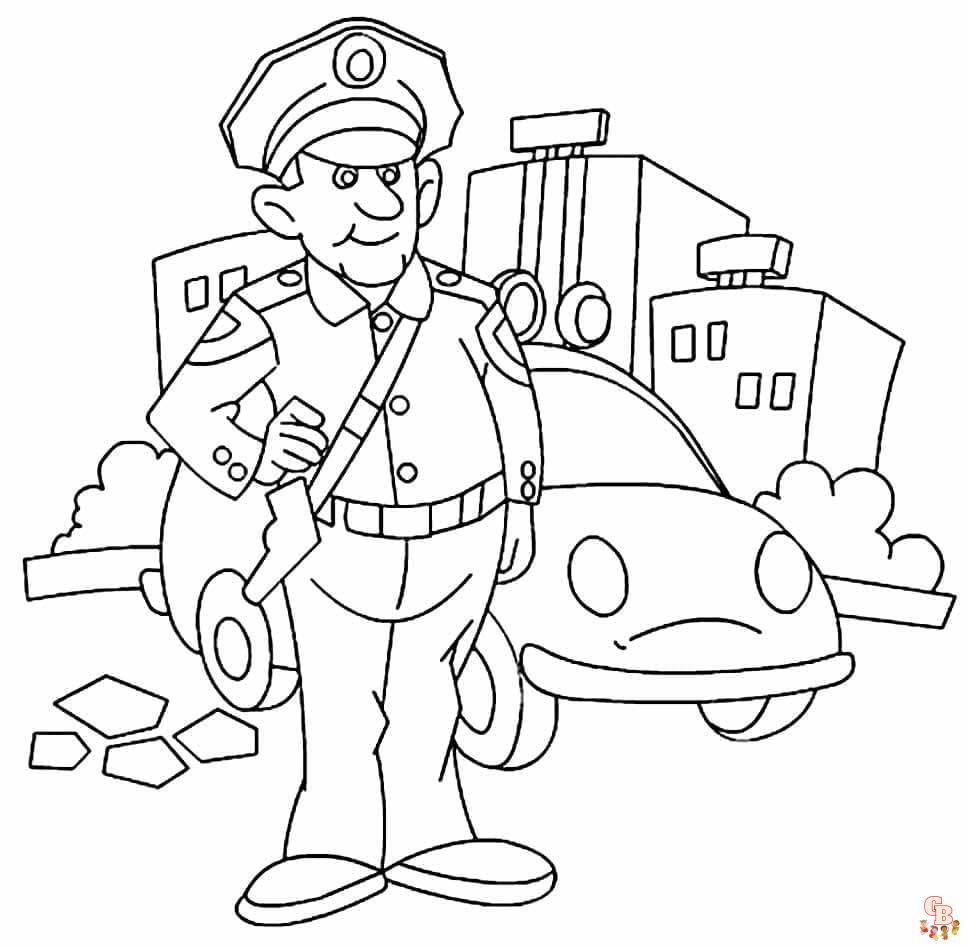 Coloriage Policiers