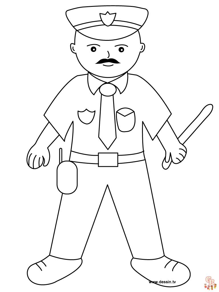 Coloriage Policiers