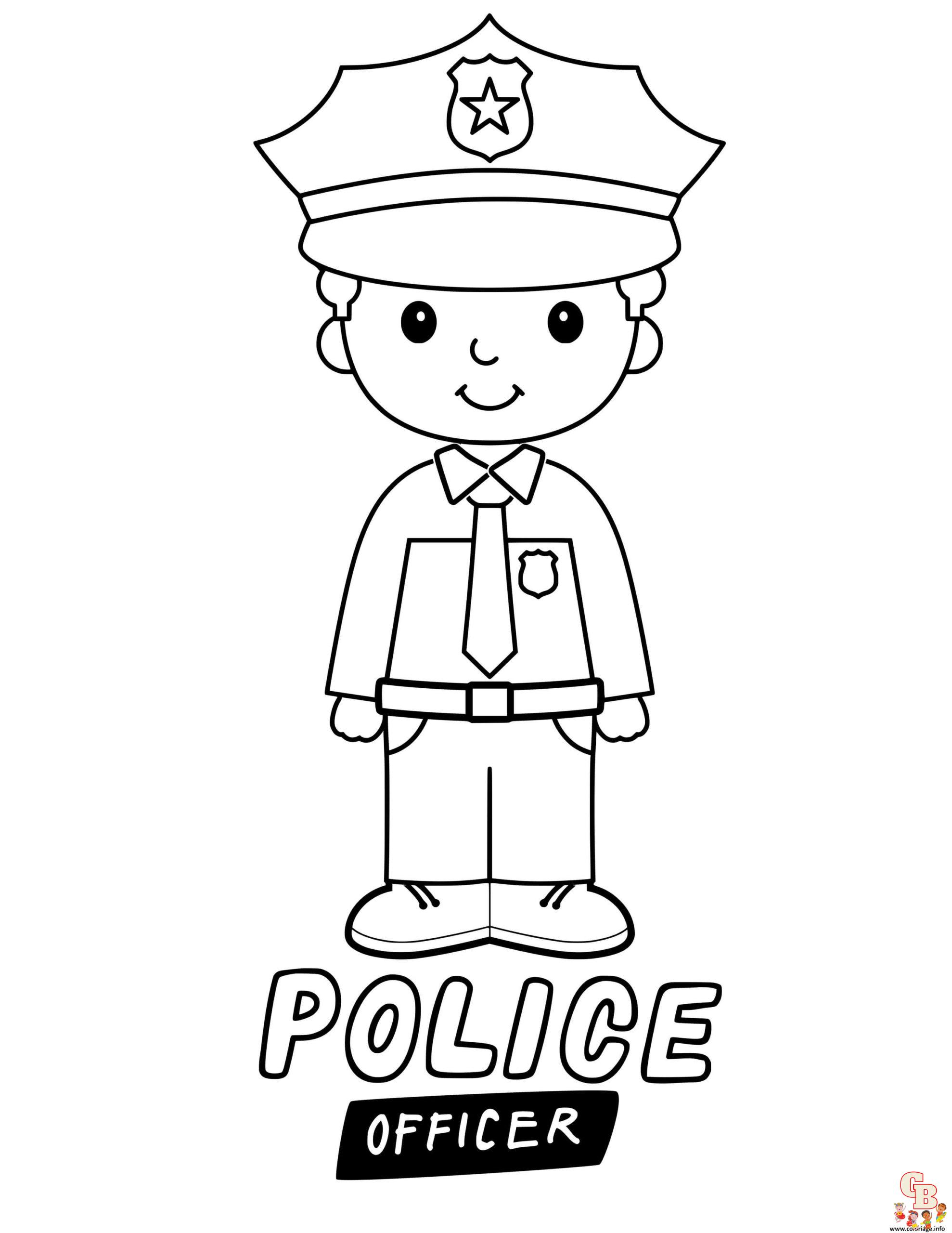 Coloriage Policiers