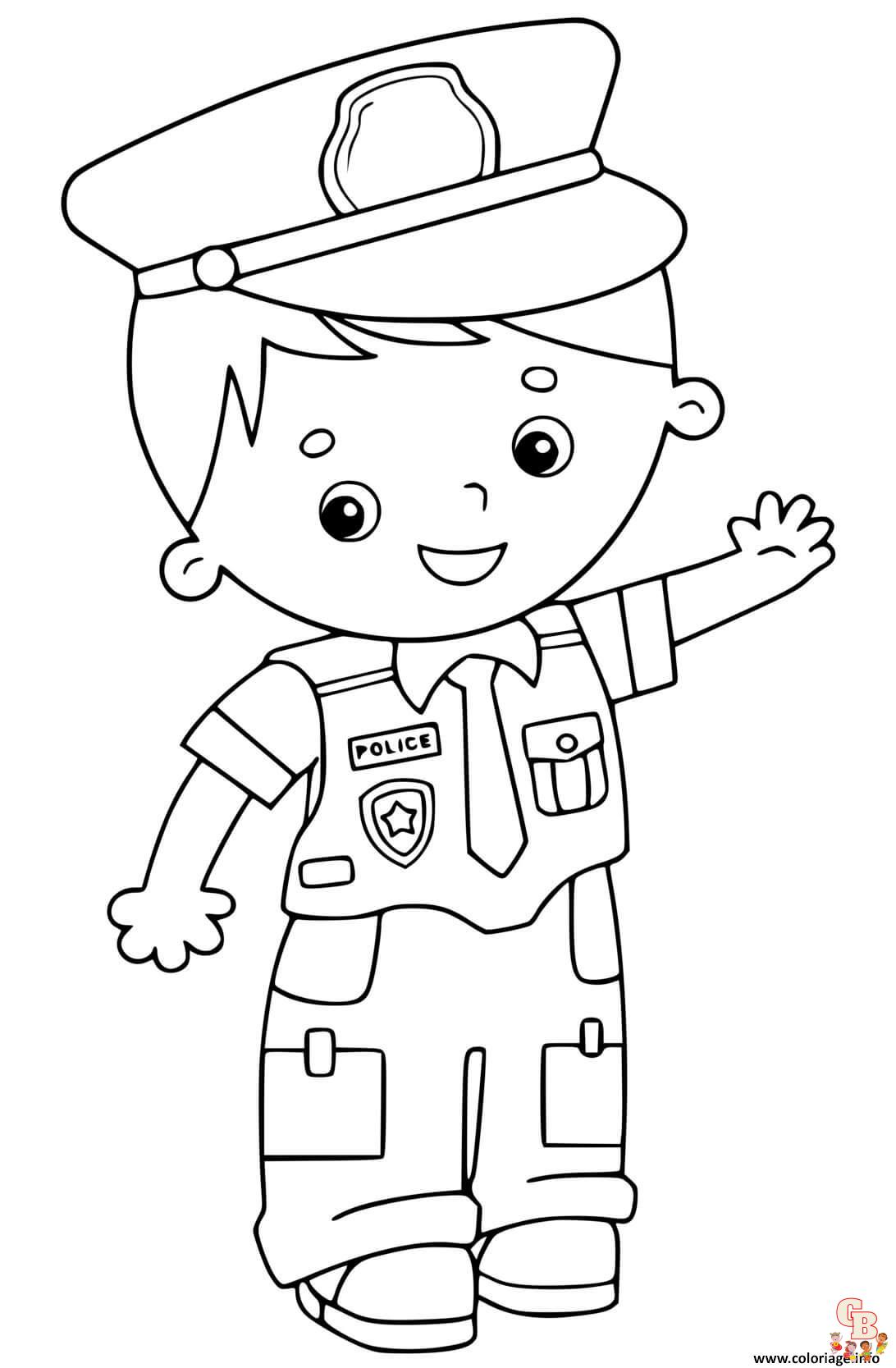 Coloriage Policiers