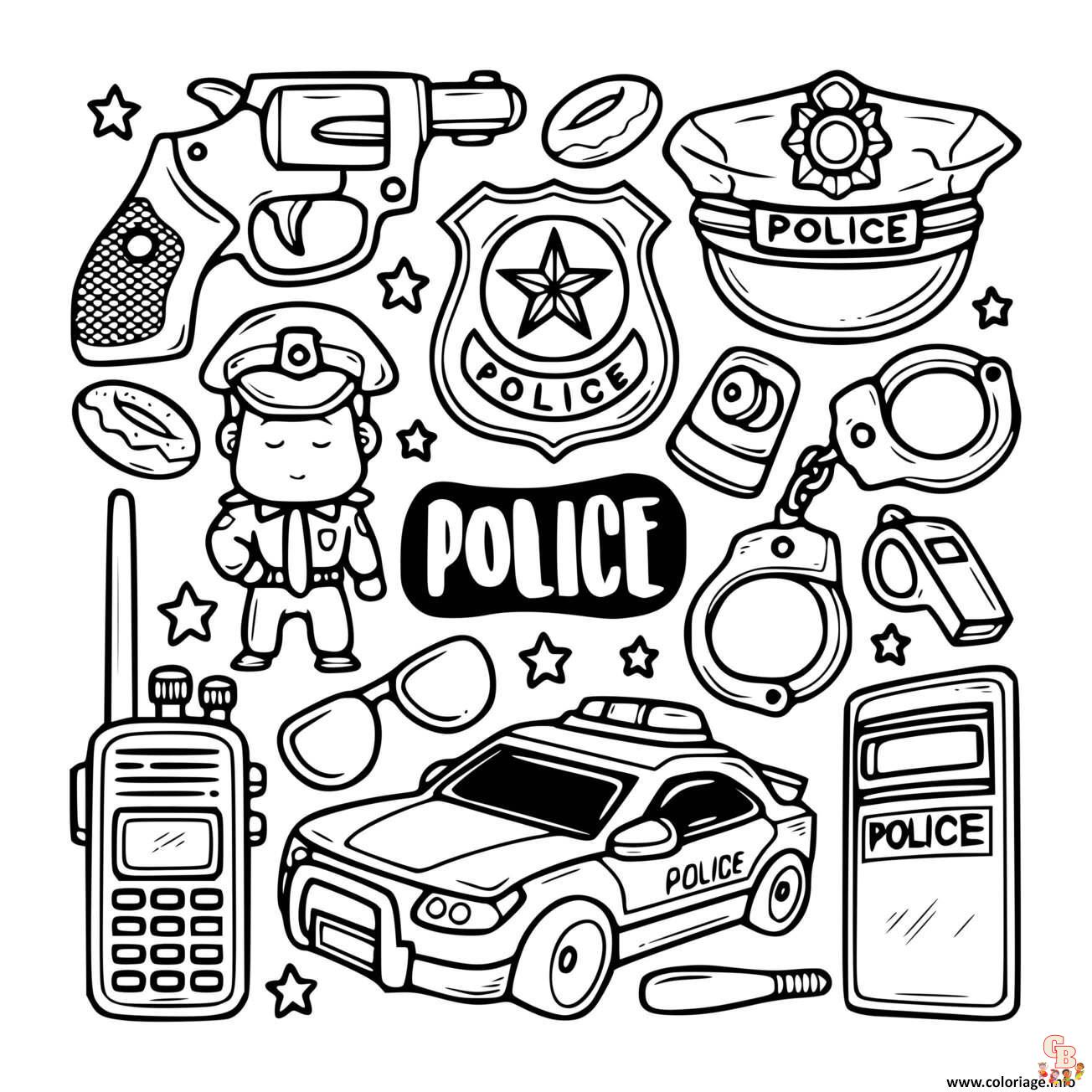 Coloriage Policiers