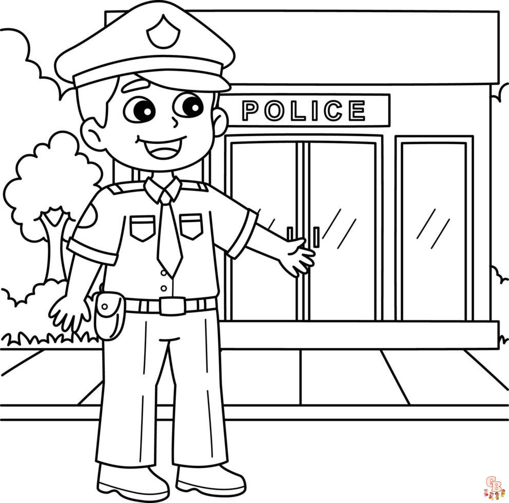 Coloriage Policiers